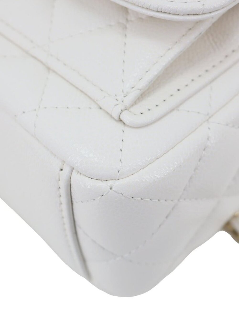 Chanel  Classic CC Mini Quilted Caviar Leather Backpack White - Picture 8 of 14